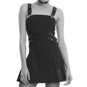 Black goth bondage Tripp dress XL